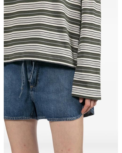 Rag & Bone Blue Drawstring-Fastening Denim Shorts