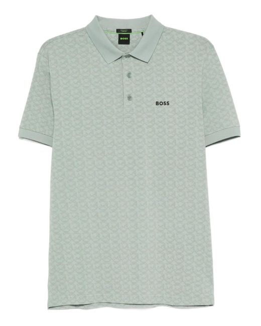 Boss Green Logo-Print Polo Shirt for men