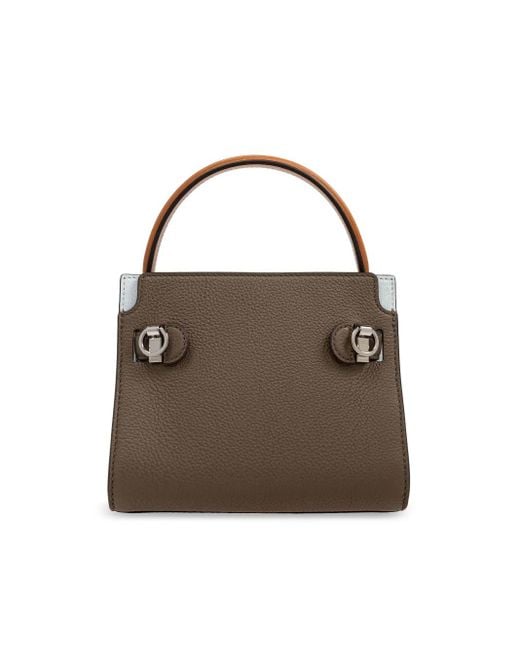 Tory Burch Brown Petite Lee Radziwill Cross Body Bag