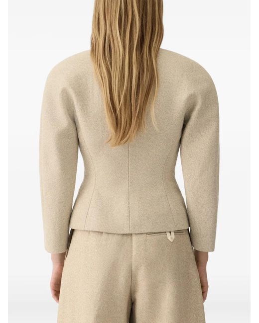Jacquemus Natural The Mini Ovalo Jacket