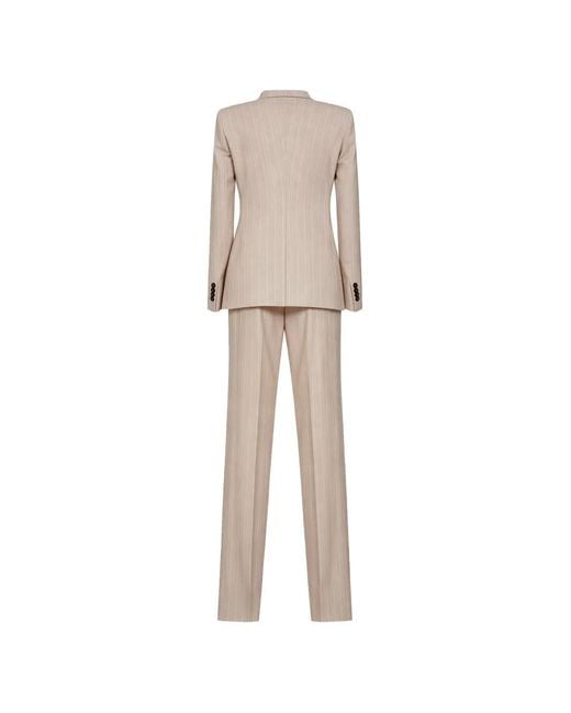 Tagliatore Natural Pinstriped Double-Breasted Suit