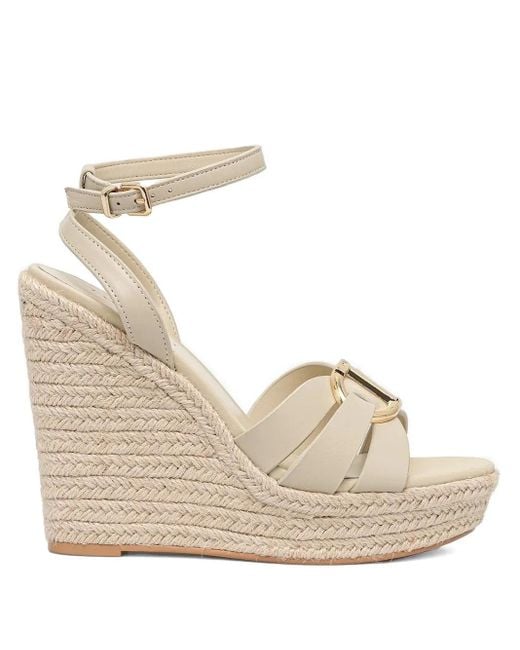 Twinset Natural 110Mm Ankle-Strap Wedge Pumps