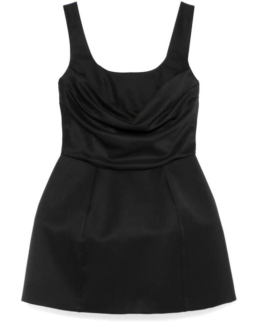 GIUSEPPE DI MORABITO Black Draped Mini Dress