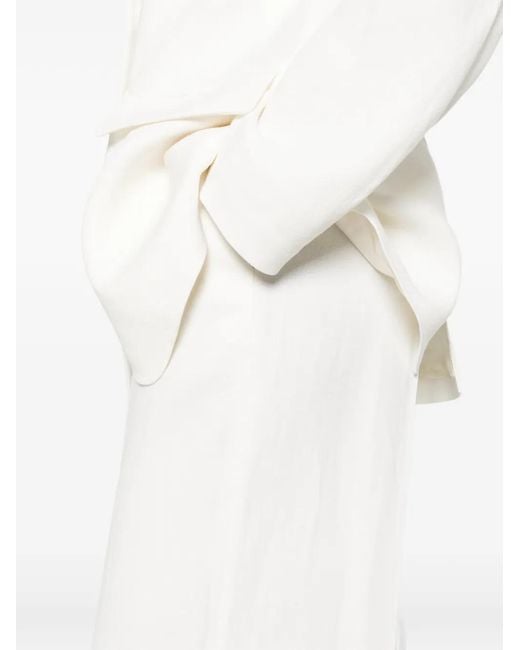 P.A.R.O.S.H. White Cropped Trousers