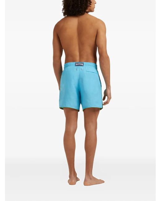 Vilebrequin Blue Drawstring Piped-Trim Swim Shorts for men