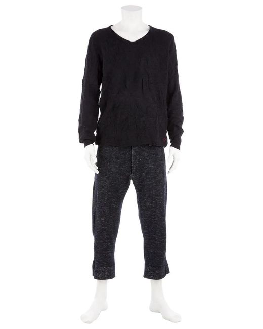Side Slope Blue Cropped Trouser for men