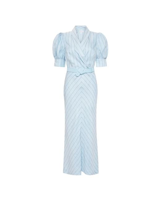 rebecca vallance blue dress Violetta Puff Sleeve Gown  Rebecca Vallance