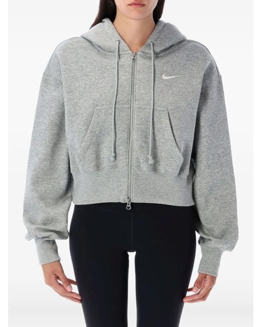 Nike ジップアップ フーデッドトップ Gray