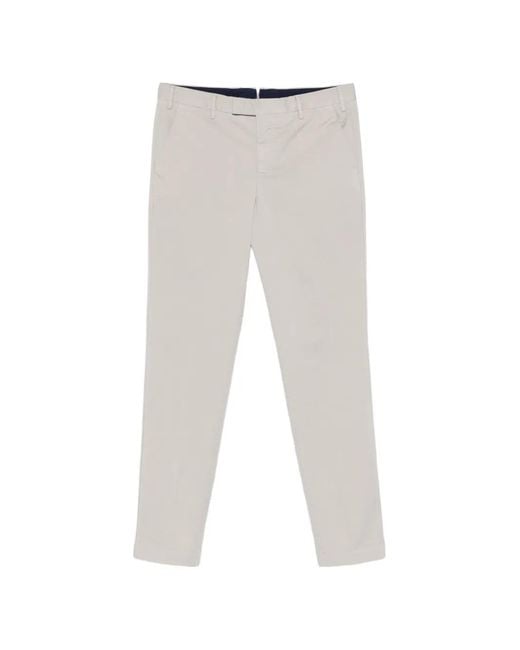 PT Torino White Side-Pocket Trousers for men