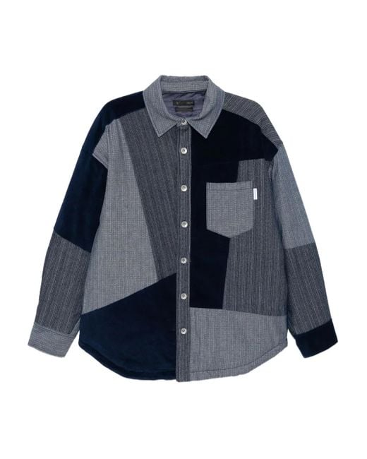 FIVE CM Denim Jack Met Patchwork in het Blue voor heren