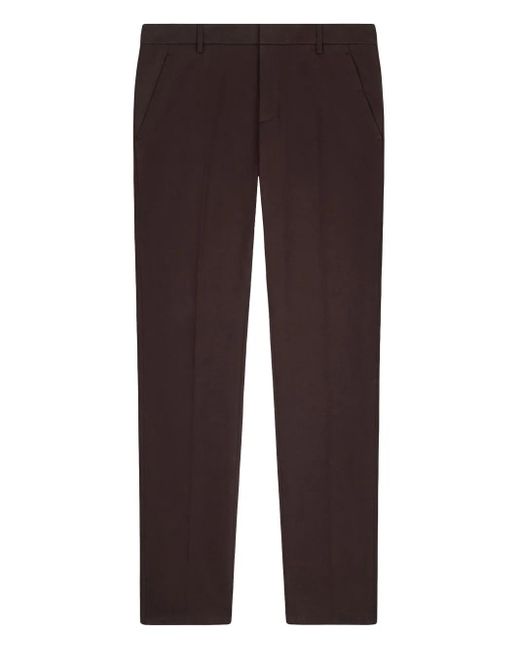 Dondup Brown Flat-Front Trousers for men
