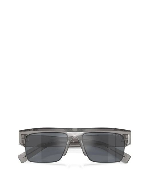 Prada Gray Lunettes De Soleil À Monture Carrée