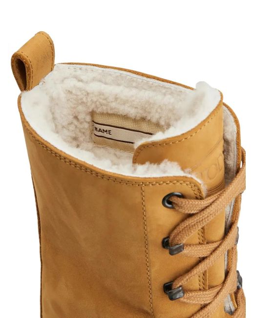 Tod's Brown Winter Gommino Leather Lace-Up Boots