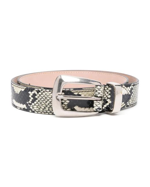 Cintura Benny Con Effetto Pelle Di Serpente di Khaite in Natural