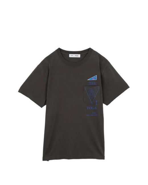 Toga Black T-Shirt À Imprimé Graphique for men