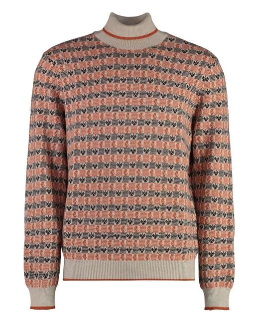 Malo Brown Pull À Motif Géométrique for men