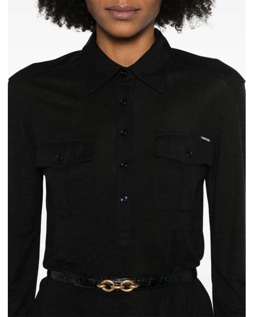 Tom Ford Black Fine-Knit Shirt