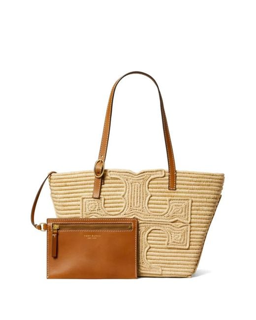 Tory Burch Natural X Doum Small Ella Raffia Tote
