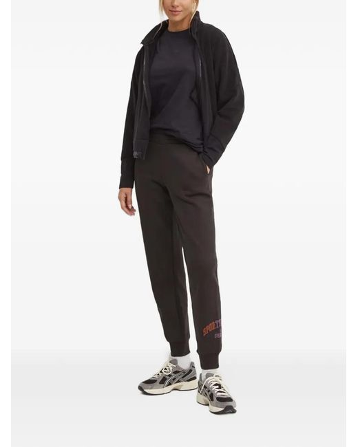 Sportalm Black Logo-Patch Metallic-Trim Jacket