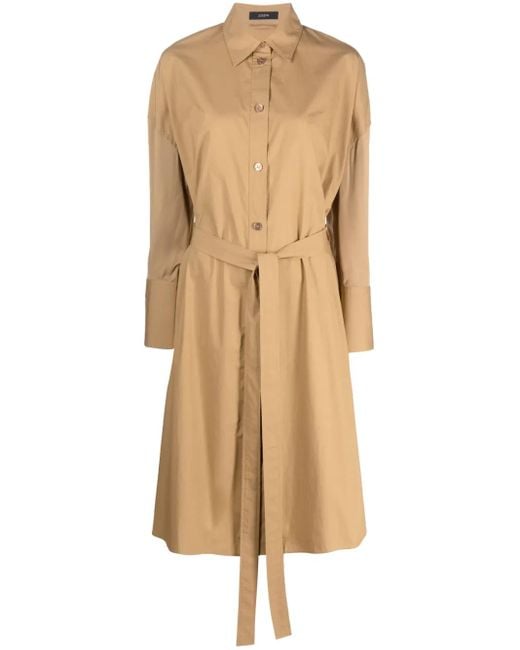 Joseph Natural Tied-Waist Cotton Shirtdress