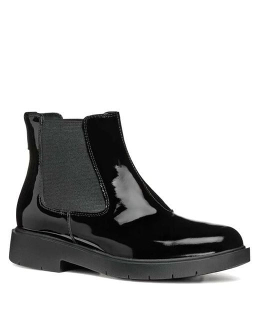 Geox レザー チェルシーブーツ Black