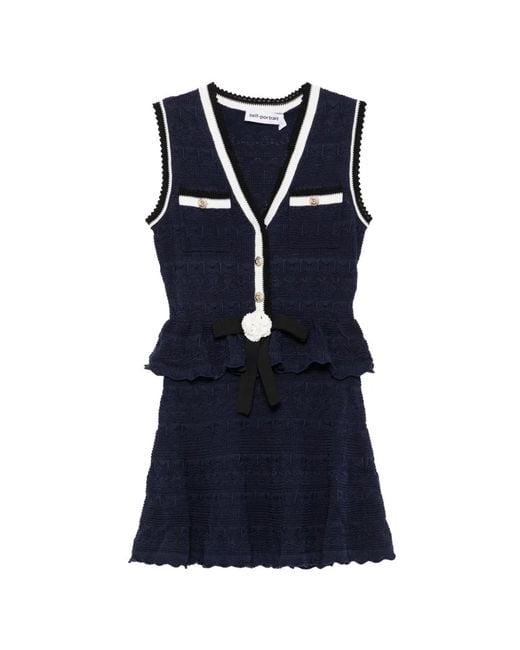 Self-Portrait Blue Dresses