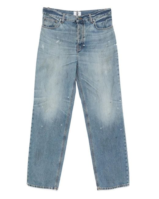 Haikure Jeans Met Verfspatten En Vijf Zakken in het Blue voor heren