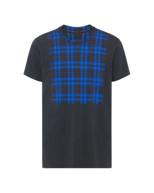 Maison Margiela Black Check-Panel T-Shirt for men