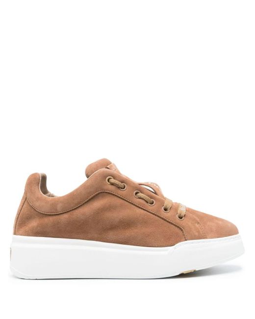 Max Mara Brown Chunky-sole Suede Sneakers