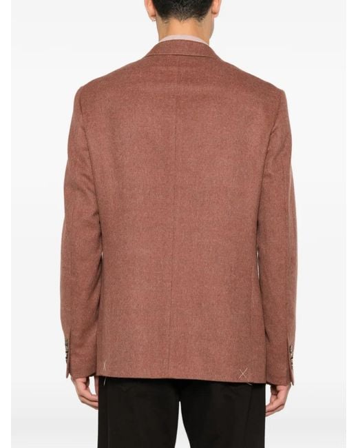 Etro Brown Single-Breasted Blazer for men