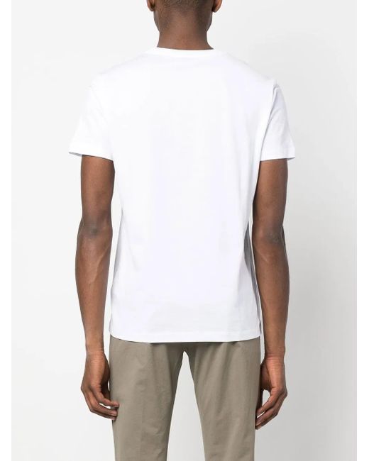 Dondup White Chest Print Logo T-Shirt for men