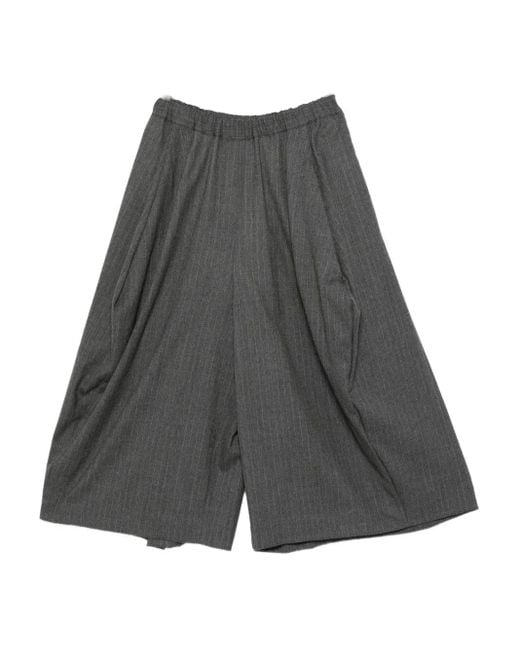 Comme des Garçons Gray Wide-Leg Cropped Trousers