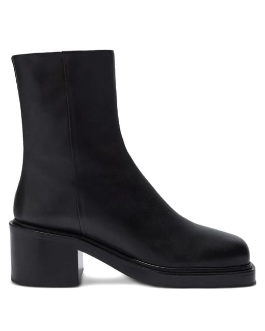 Aeyde Black Stiefel Mit Eckiger Kappe