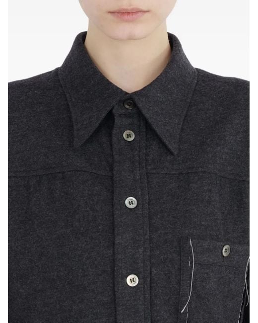 Robe Mi-Longue À Manches Longues Maison Margiela en coloris Black