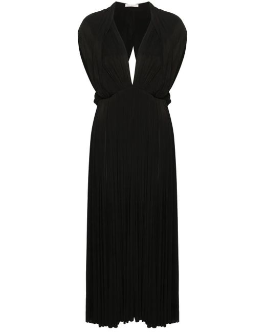 Philosophy Di Lorenzo Serafini Black Sleeveless Pleated Dress