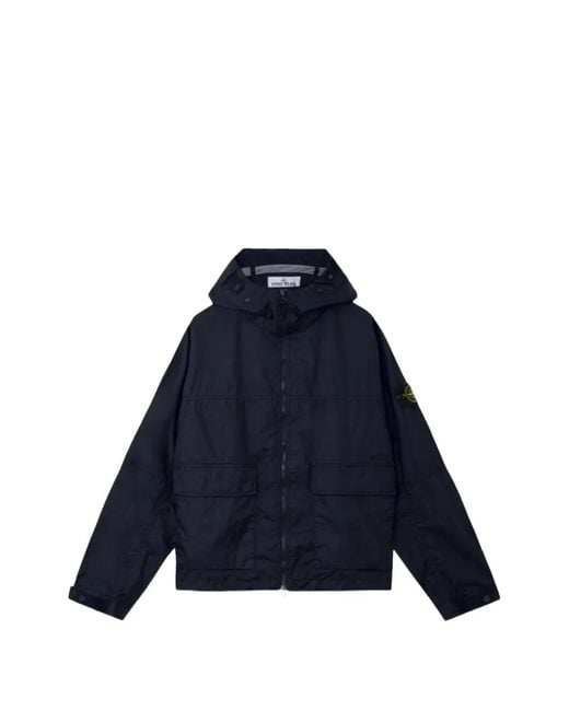 Stone Island Blue 4100004 Membrana 3L Tc Jacket for men