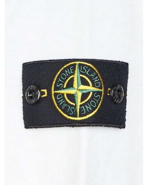 Stone Island White Patch Sweatshirt for men