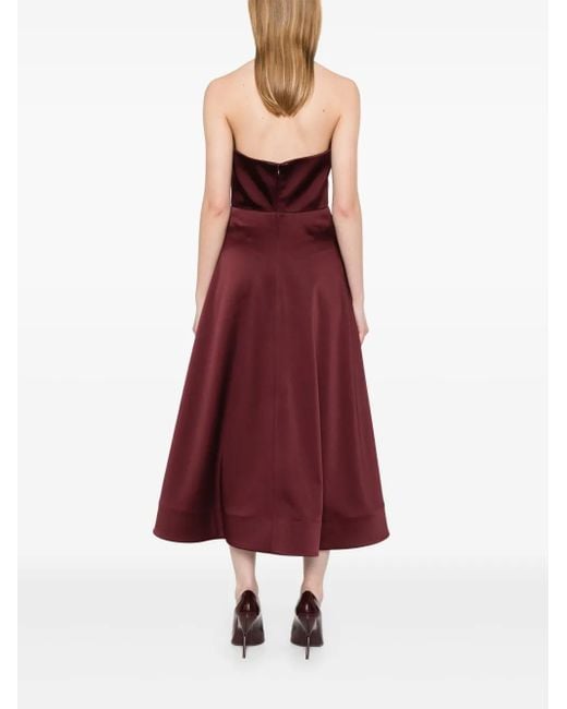 Rebecca Vallance Red Merlot Midi Dress
