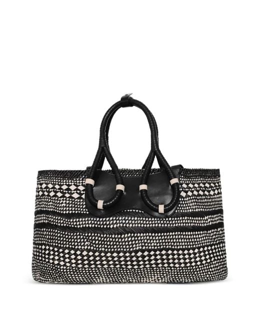 Johanna Ortiz Black Swaying Silhouettes Tote Bag
