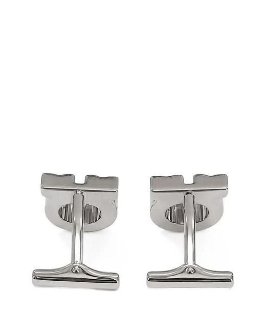 Ferragamo Metallic Gancini Cufflinks for men