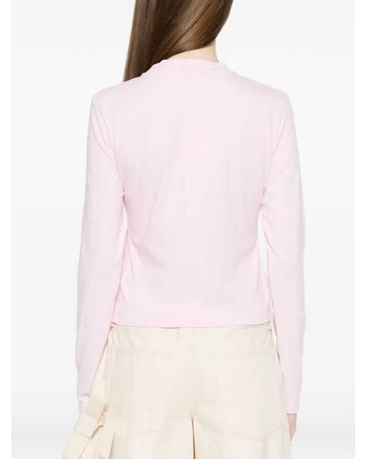 Jacquemus Pink Grosgrain Logo T Shirt