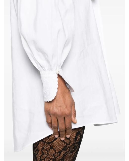 Valentino Garavani White Ruffle-Detail Mini Dress