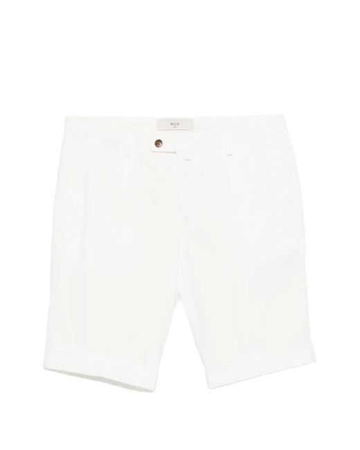 Briglia 1949 White Pleated Shorts for men