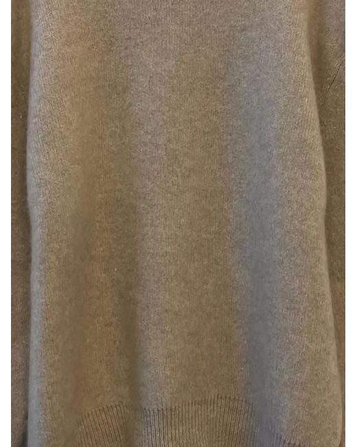 The Row Brown Crew-Neck Cashmere Sweater