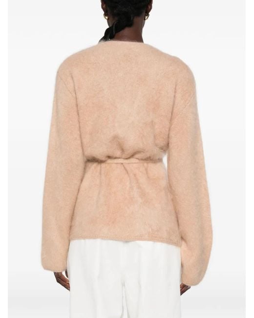 Soft Goat Natural Brushed Wrap Cardigan