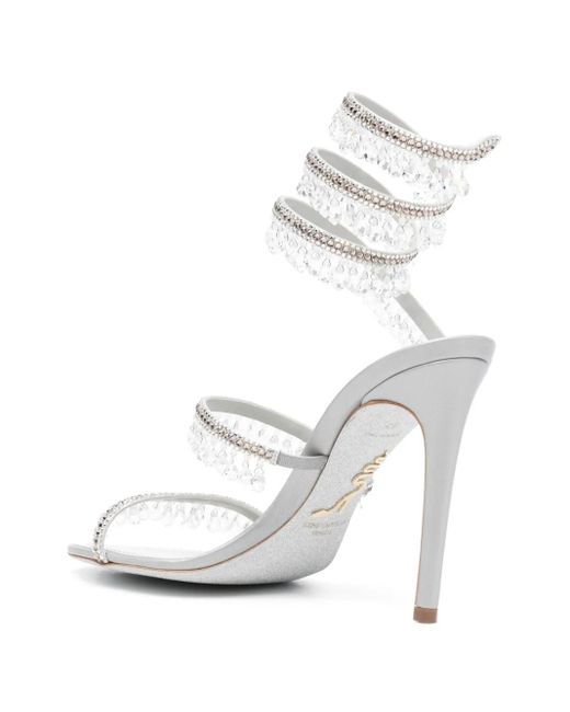 Rene Caovilla White 105Mm Chandelier Sandals