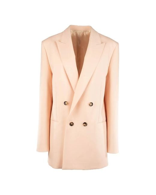 Alberta Ferretti Pink Double-Breasted Blazer