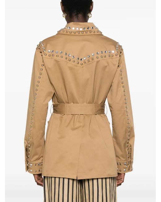P.A.R.O.S.H. Natural Stud-Embellished Jacket