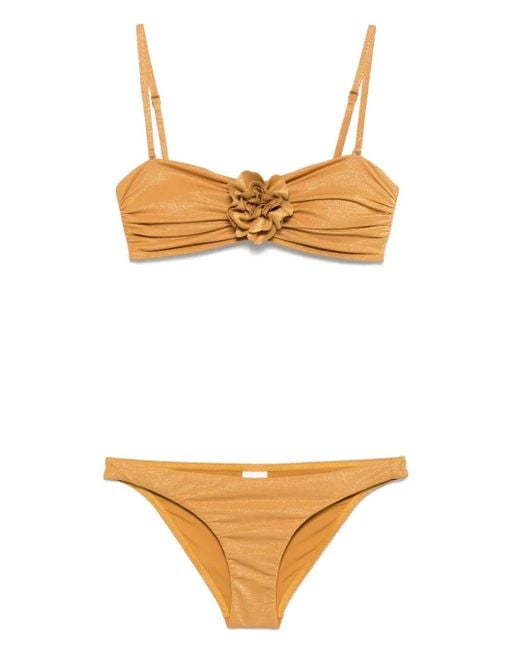 Top Bikini Lucky Flower di Zimmermann in White