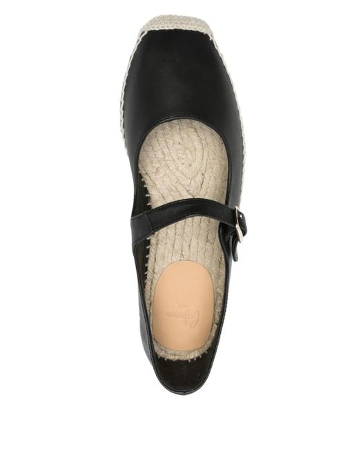 Castaner Black Pepa Leather Espadrilles